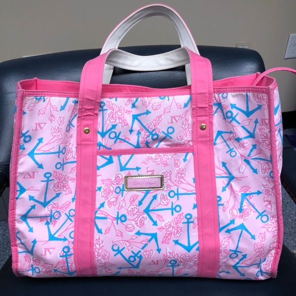 Lilly Pulitzer Handbags - Lily Pulitzer Delta Gamma sorority anchor tote bag